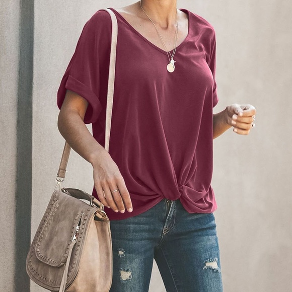Tops - twist bottom tee